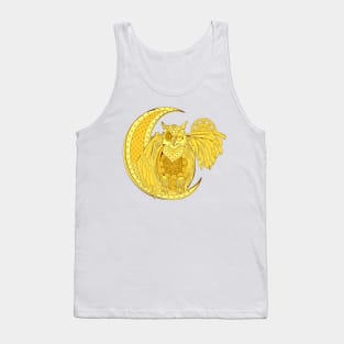 Gold steampunk owl Tank Top